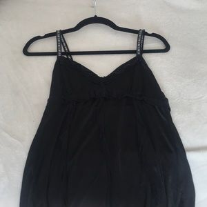 black silk tank top from free people